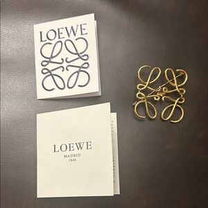 Loewe Gold Anagram Brooch